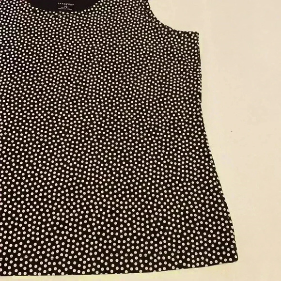 Land’s End Polka Dot tank top black and white L/P - Picture 4 of 10